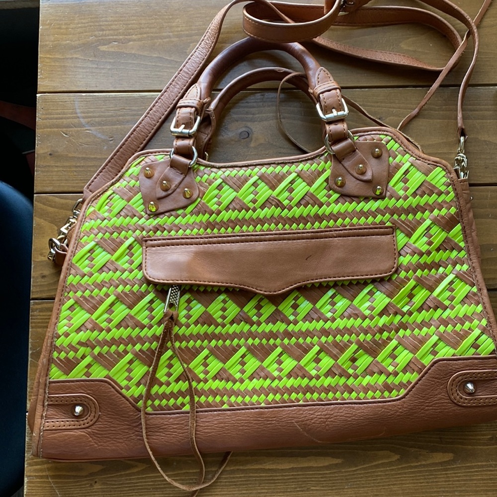 Rebecca Minkoff Neon Woven Desire Satchel